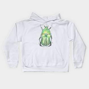 Green Bug Kids Hoodie